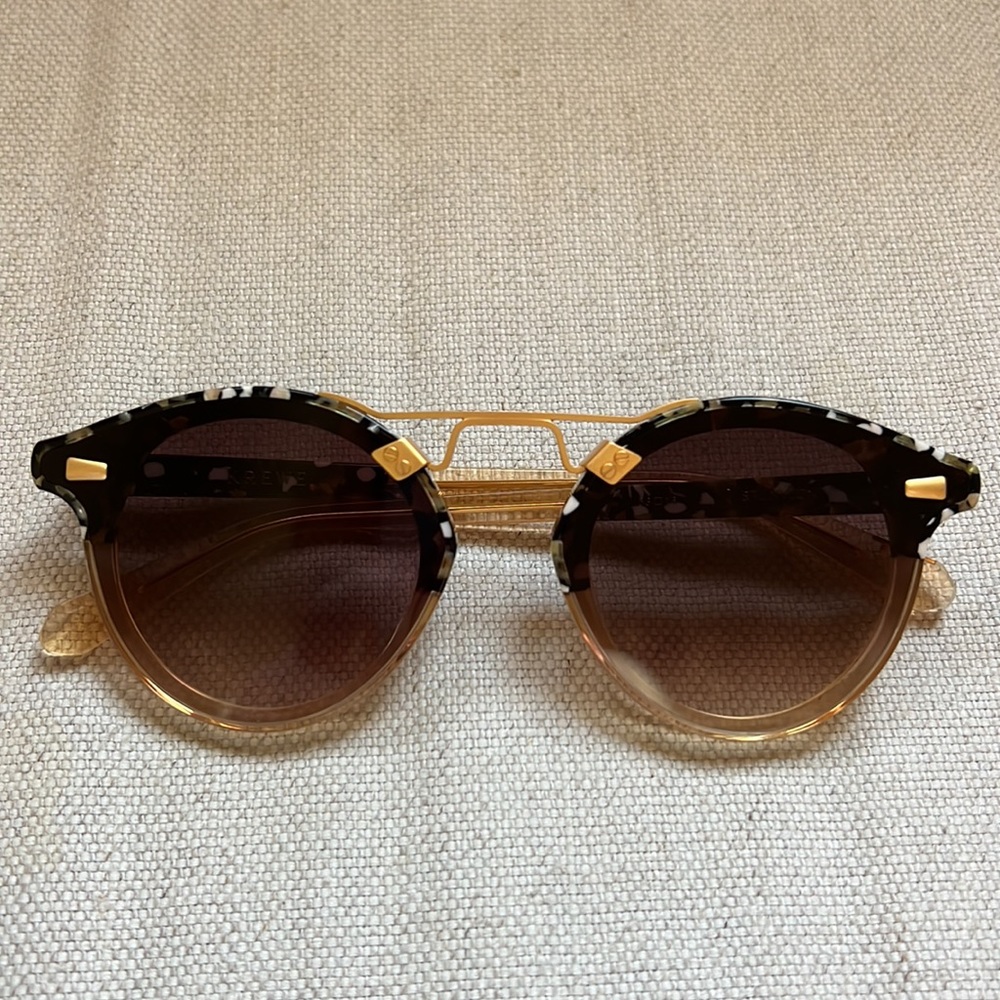 KREWE STL II NYLON sunglasses Plume to Champagne 24k